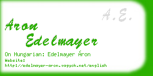 aron edelmayer business card